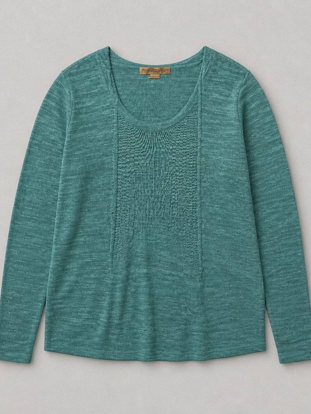 Nine West Vintage America Women's Long Sleeve Hooded Top Teal UC Size M